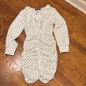 Zara Black and White Polka Dot Dress size XS